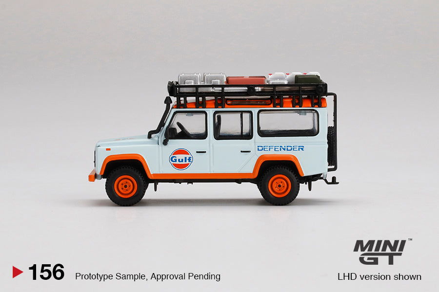 Mini GT 1:64 Land Rover Defender 110 Gulf MiJo Exclusive MGT00156-MJ Side