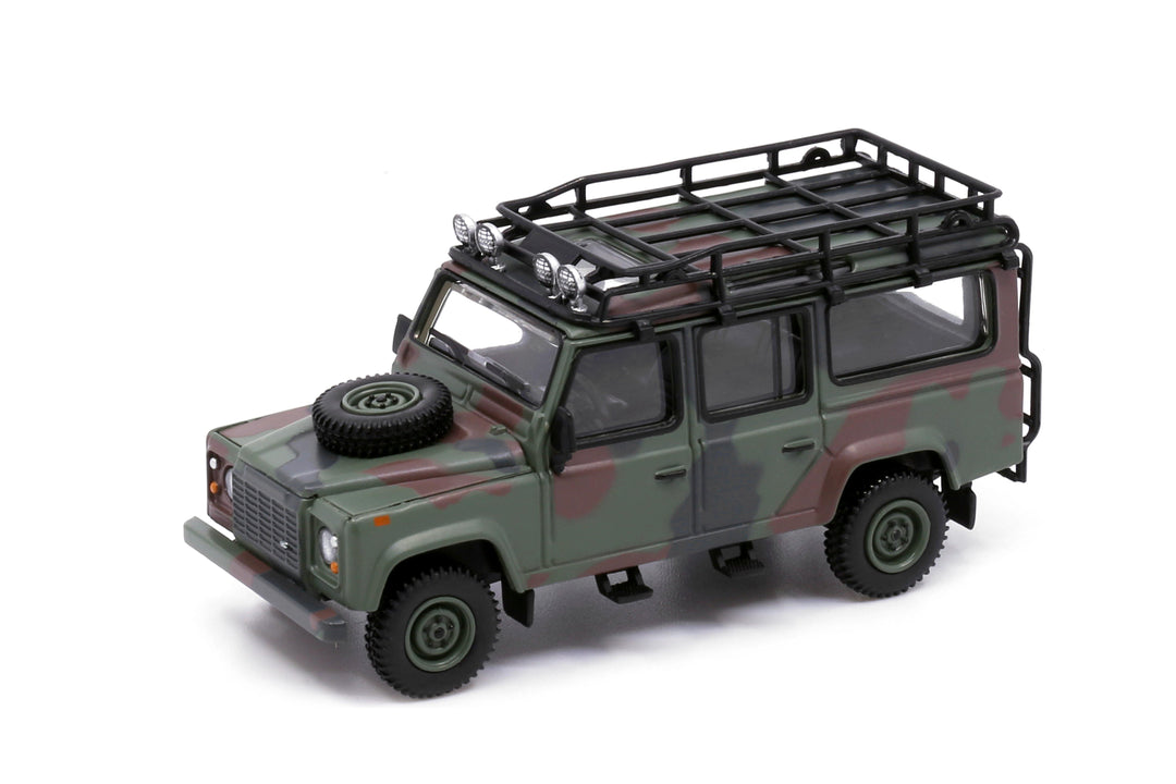 MiniGT 1:64 Land Rover Defender 110 Military Camouflage ToyEast Exclusive  MGT00237-R