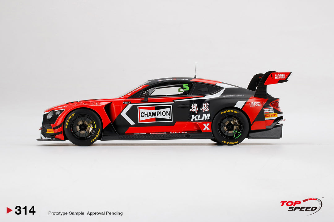 [Backorder] Topspeed 1:18 Bentley Continental GT3 #5 CHAMPION 2018 Blancpain GT Asia