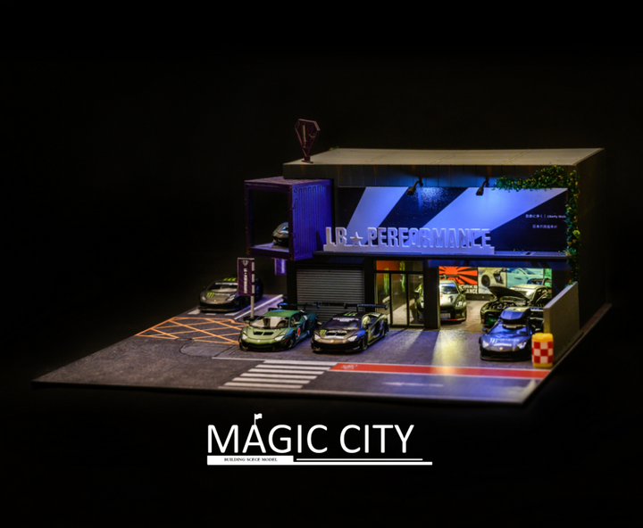 Magic City 1:64 Diorama LB & Monster Energy Double Floor Showroom 110022