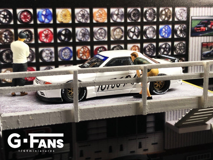 G.Fans 1:64 Garage Diorama with LED (Nissan Theme)
