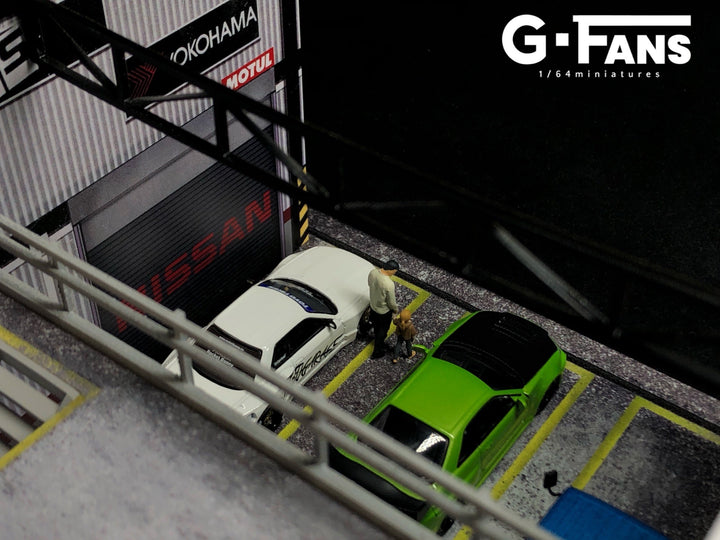 G.Fans 1:64 Garage Diorama with LED (Nissan Theme)