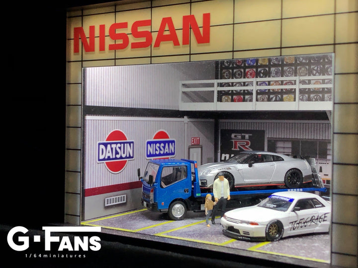 G. Fans 1:64 Garage Diorama with LED (Nissan Theme) 710017
