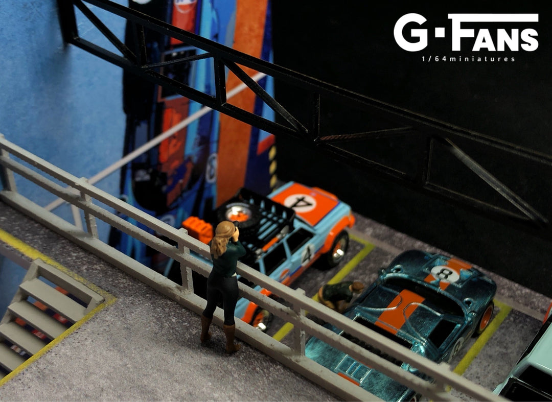 G.Fans 1:64 Garage Diorama with LED (Gulf Theme)