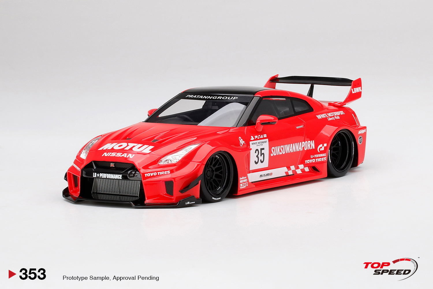 [Backorder] Topspeed 1:18 LB-Silhouette WORKS Nissan GT 35GT-RR Ver.1 Motul