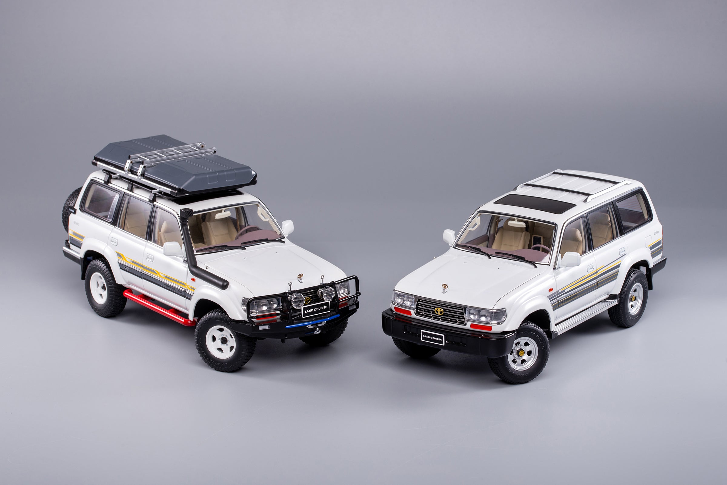 KENGFAI 1:18 Land Cruiser Pearl White Off-road Left LHD – Horizon