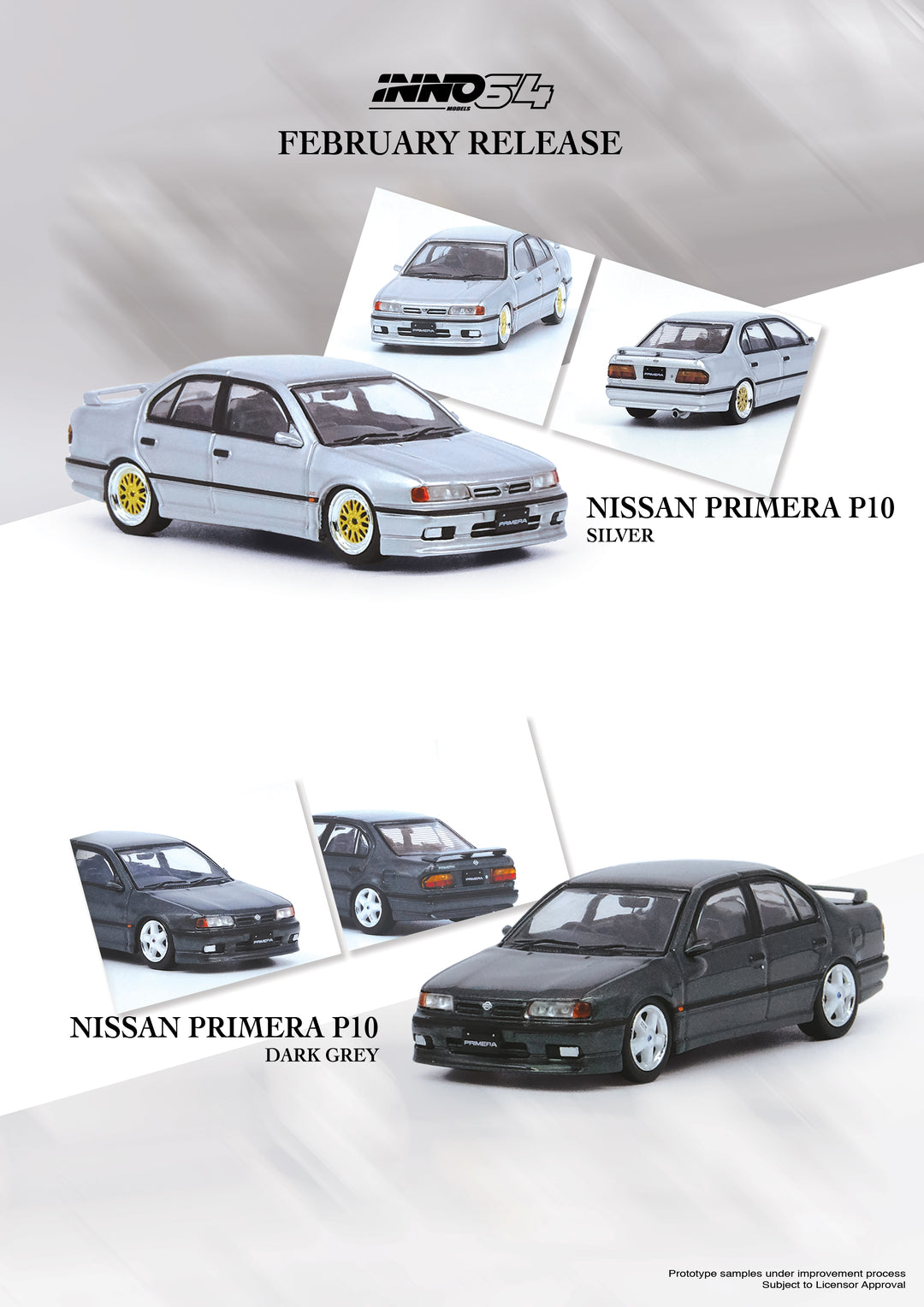 Inno64 1:64 Nissan Primera P10 Silver IN64-P10-SIL