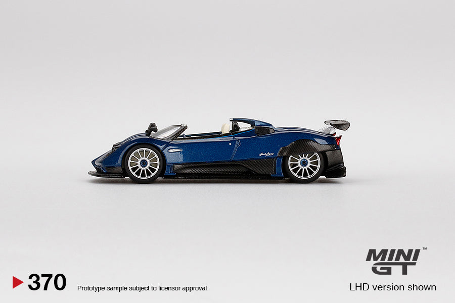 Mini GT 1:64 Pagani Zonda HP Barchetta Blue Tricolor LHD MGT00370-L Side