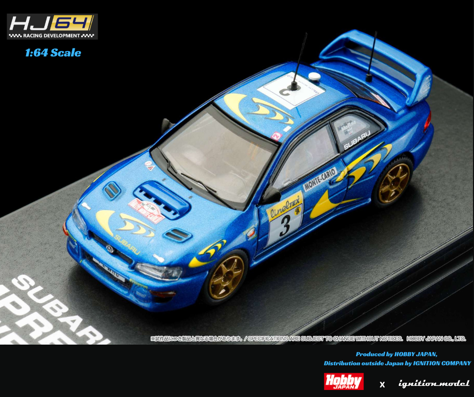 IG + Hobby Japan 1:64 Subaru Impreza WRC 1997 #3 Monte Carlo HJR642041A