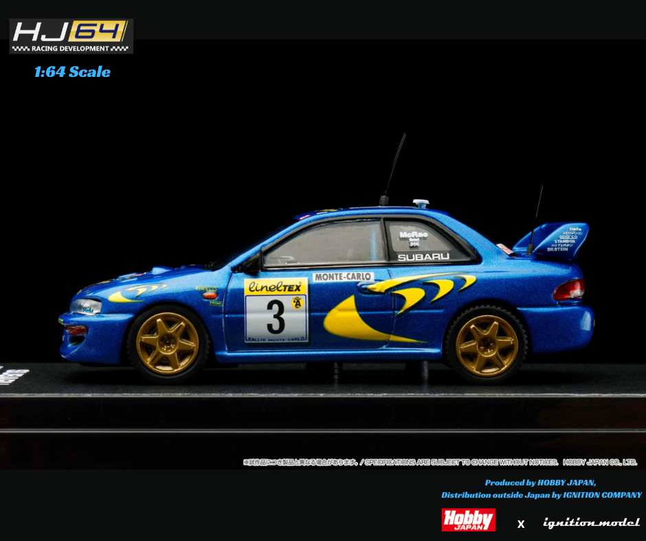 IG + Hobby Japan 1:64 Subaru Impreza WRC 1997 #3 Monte Carlo