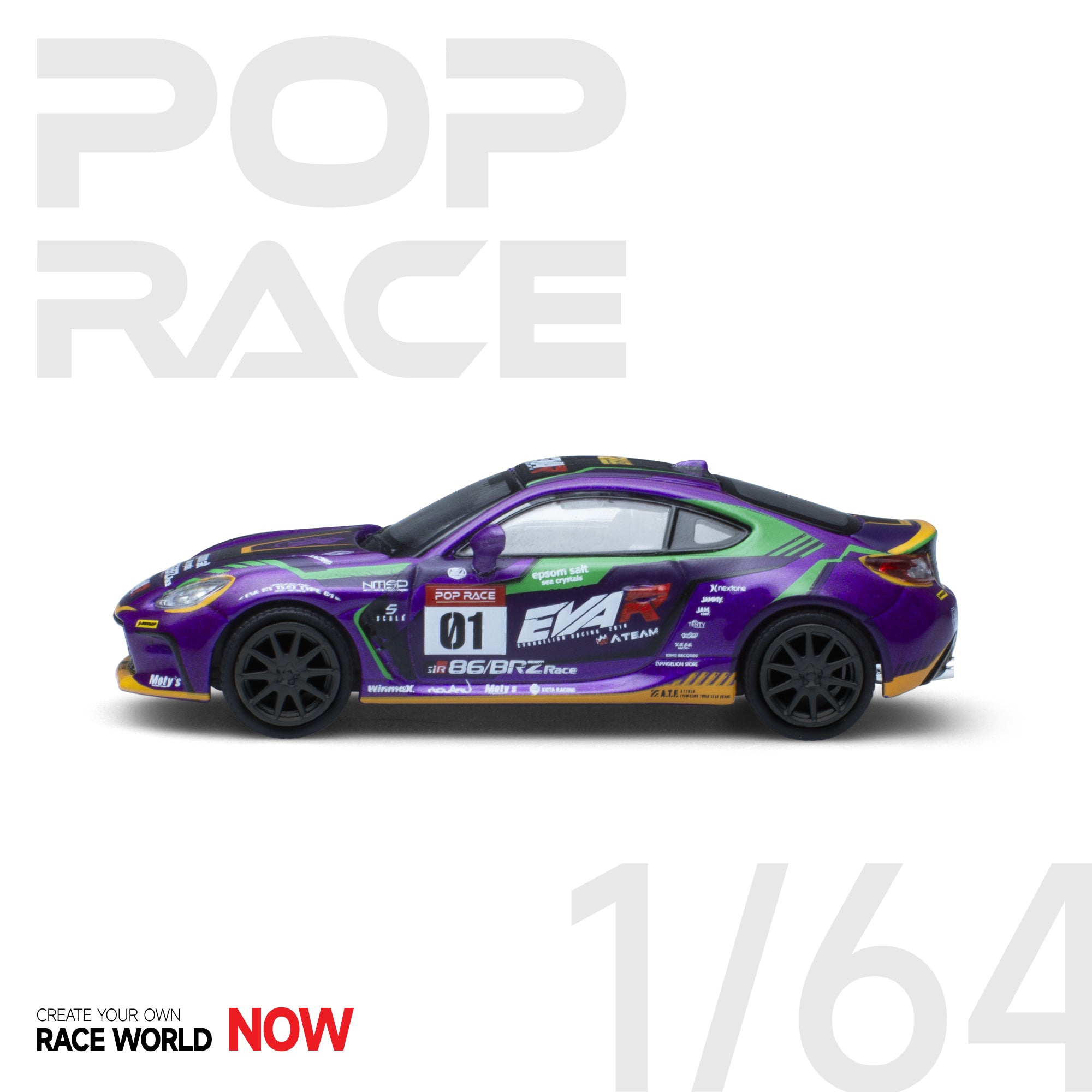 POPRACE 1:64 Toyota GR86 EVA 01 PR64-GR86-EVA01 – Horizon Diecast