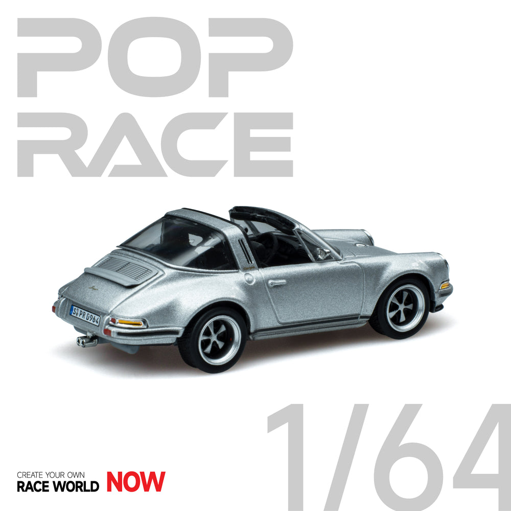 POPRACE 1:64 Singer Targa Silver PR64-SGTA-SL01 REar