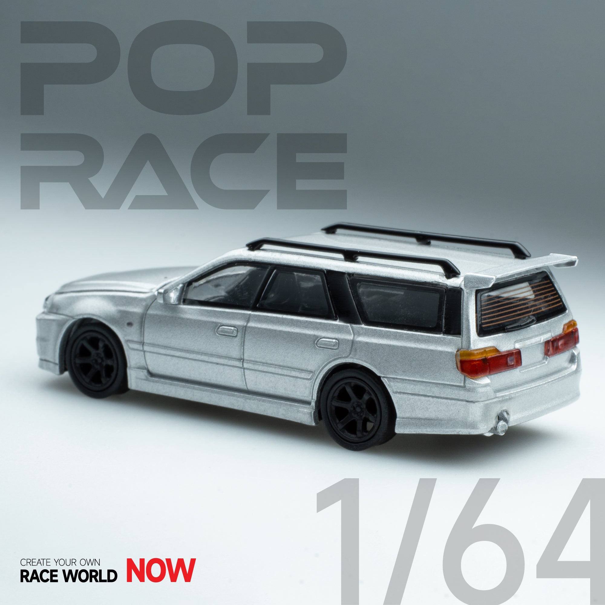 POPRACE 1:64 Nissan Stagea Sliver PR64-NR34-STSIL – Horizon Diecast