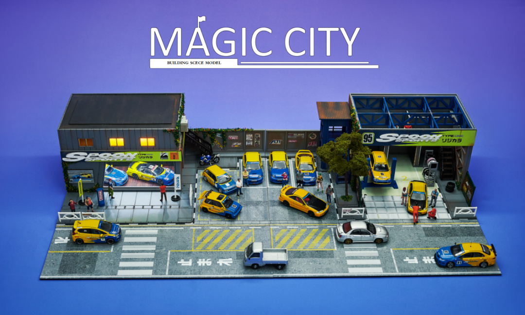 [Preorder] Magic City 1:64 Diorama Spoon Showroom & Repair Shop