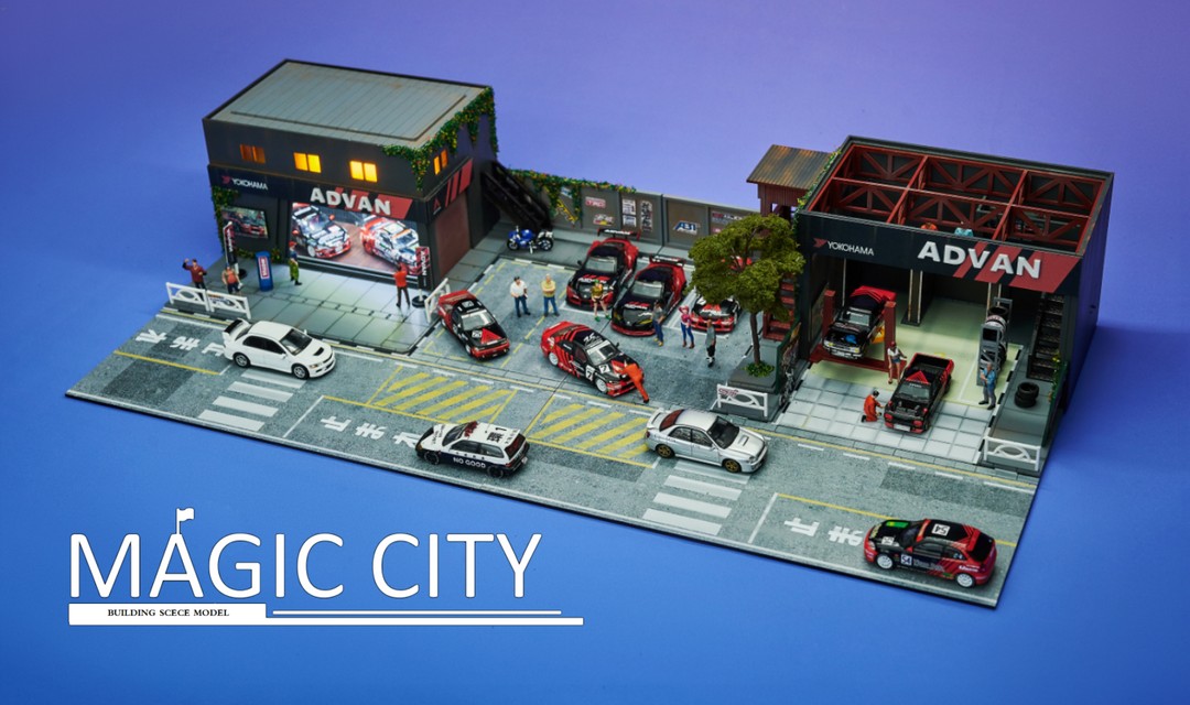 [Preorder] Magic City 1:64 Diorama ADVAN Showroom & Repair Shop