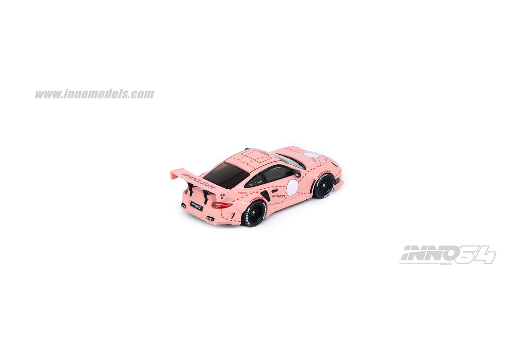 Inno64 Porsche 997 LBWK Pink Pig Carloverdiecast Special Edition Model IN64-997LB-PIG Rear