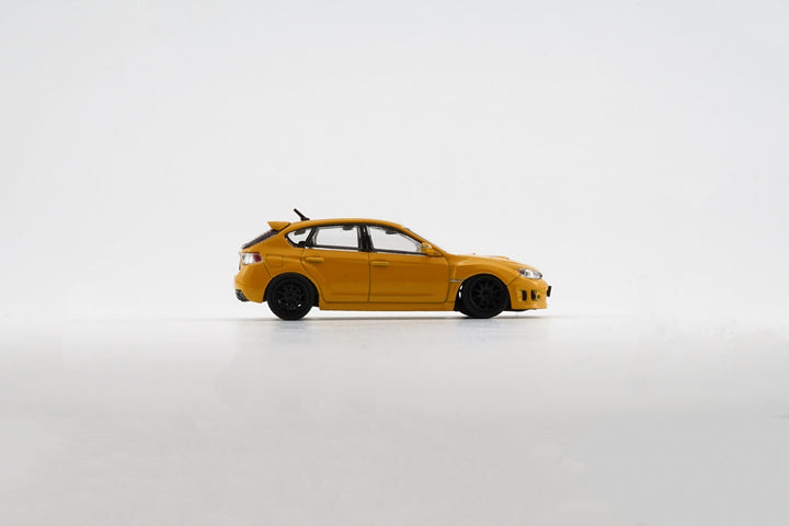 BM Creation 1:64 Subaru 2009 IMPREZA WRX STI Yellow LHD