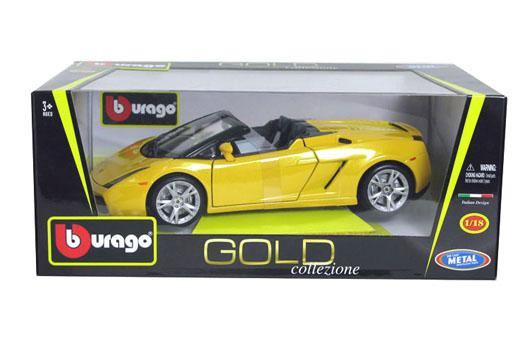 Bburago 1:18 Lamborghini Gallardo Spyder Yellow - Horizon Diecast