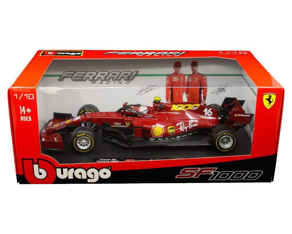 Bburago 1:18 Ferrari Racing SF1000 Charles Leclerc #16 Tuscan GP Ferrari's 1000th 18-16808CL