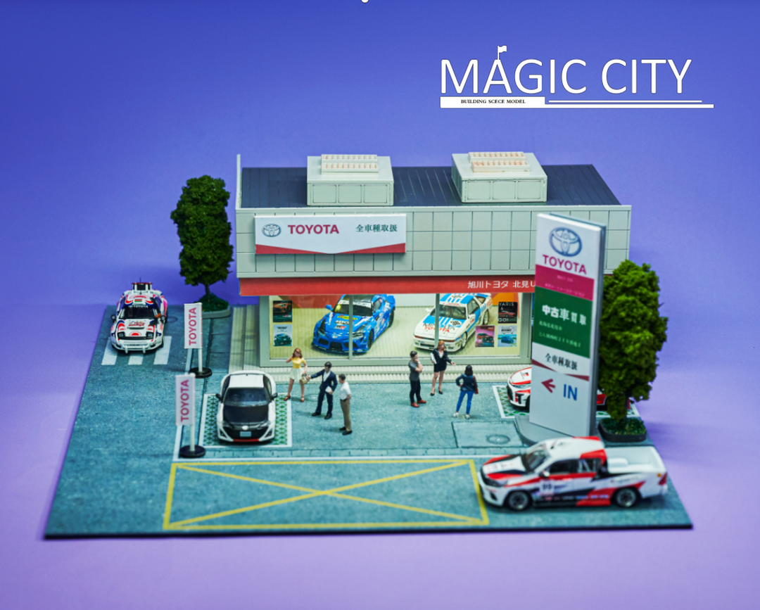 Magic City 1:64 Diorama Japanese Street Scene - Toyota Showroom JP00011