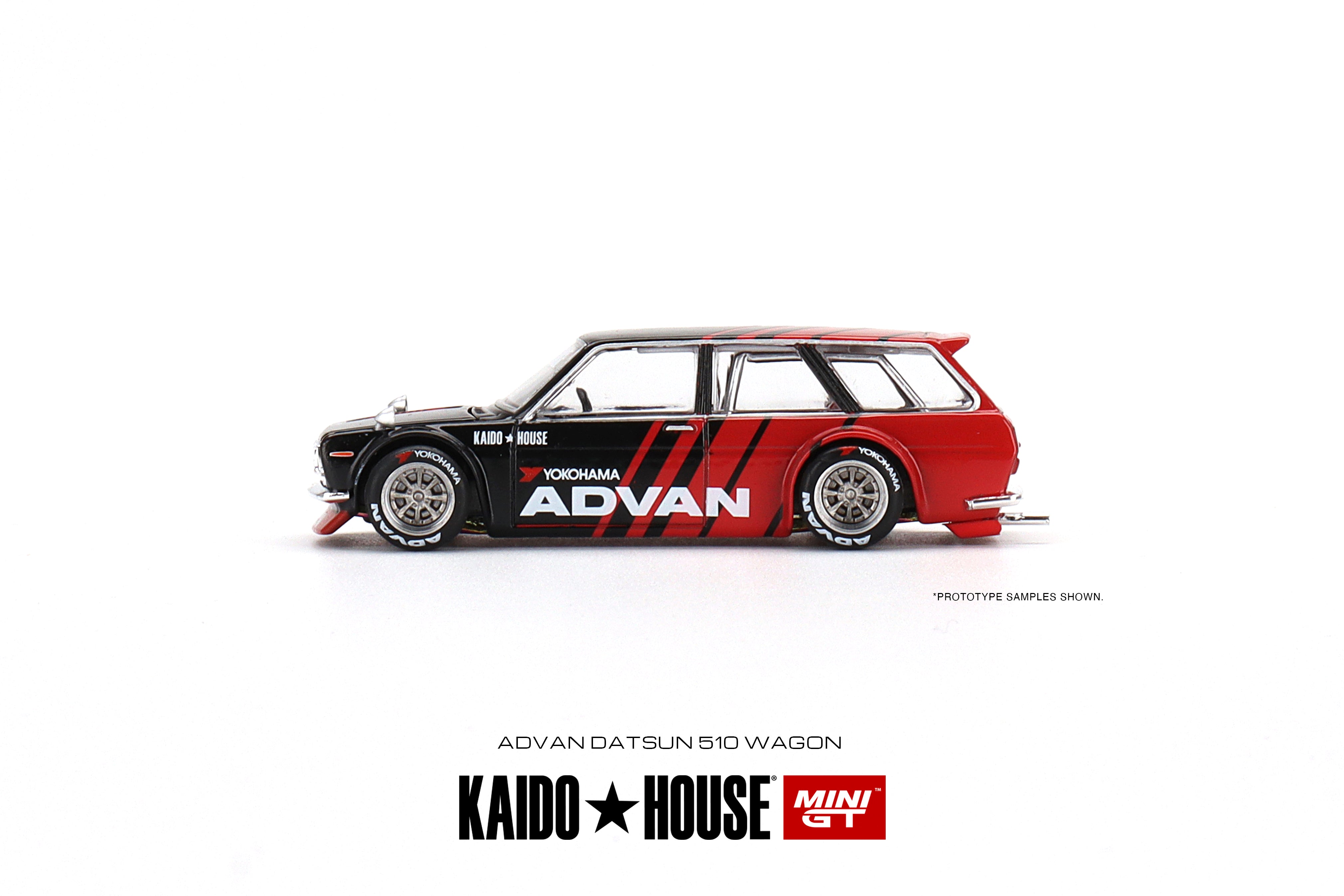 Kaido House + MINIGT 1:64 Datsun 510 Pro Street / Wagon ADVAN