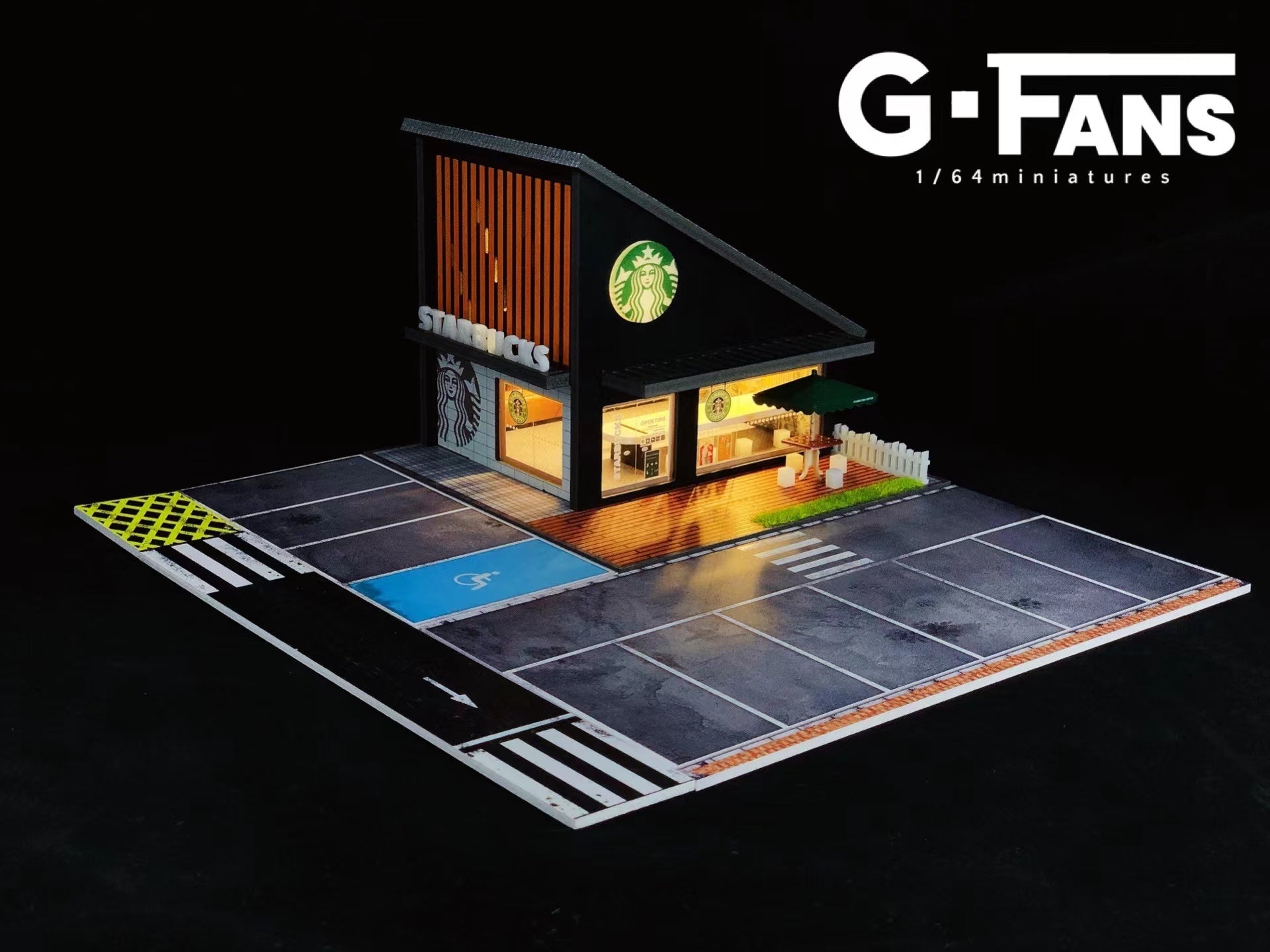 G.Fans 1:64 Starbucks Building Diorama Model 710025 – Horizon Diecast
