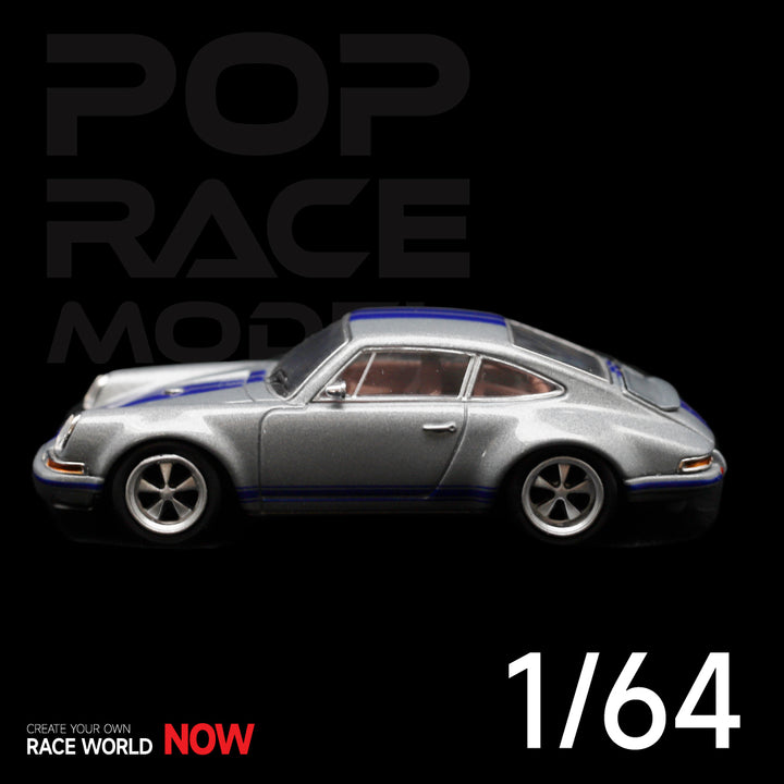 POPRACE 1:64 Singer 911 964 Grey/Blue PR64-SGR-GYB Side