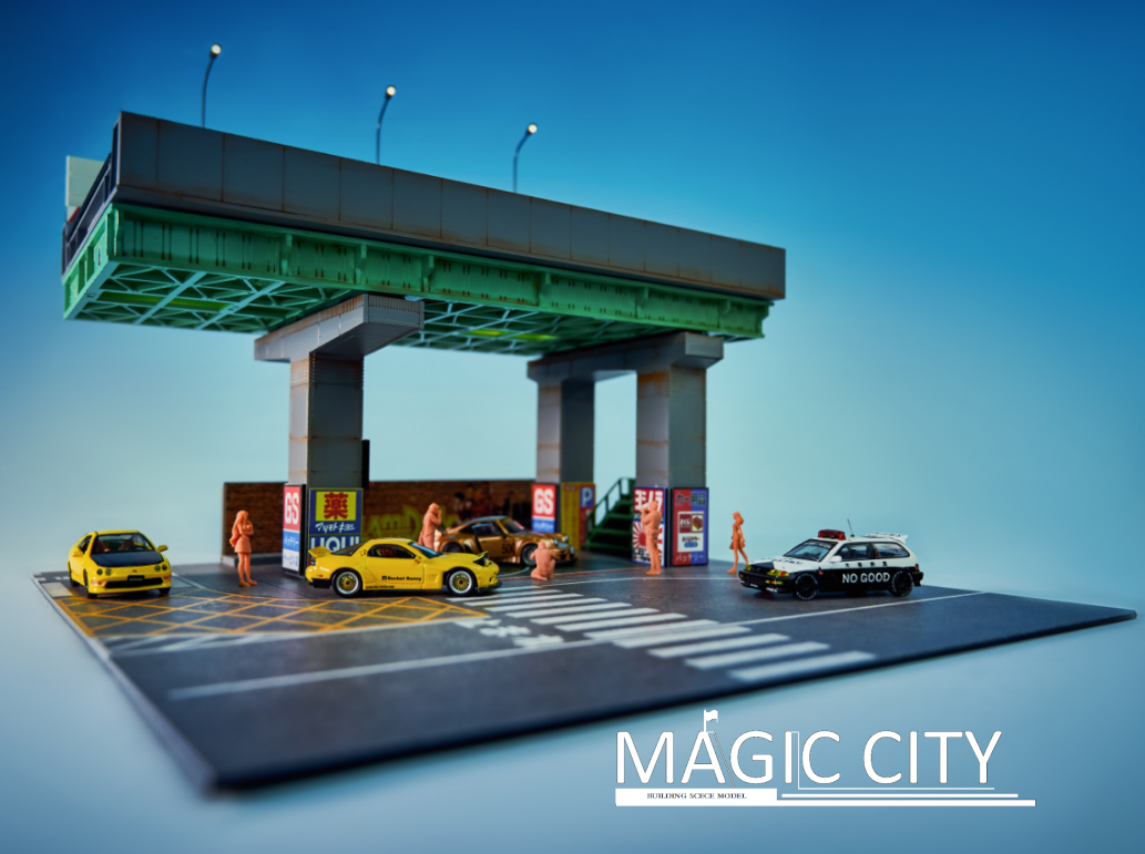 Magic City 1:64 Japan’s Street Highway & Basketball Court