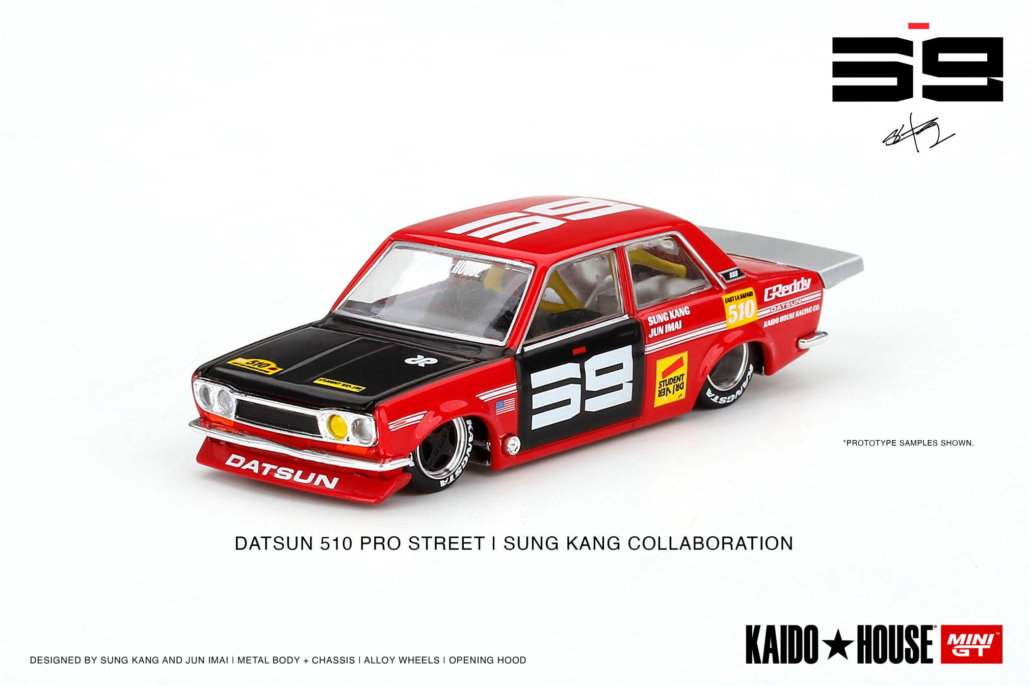 Kaido House x Mini GT 1:64 Datsun 510 Pro Street SK510 Red