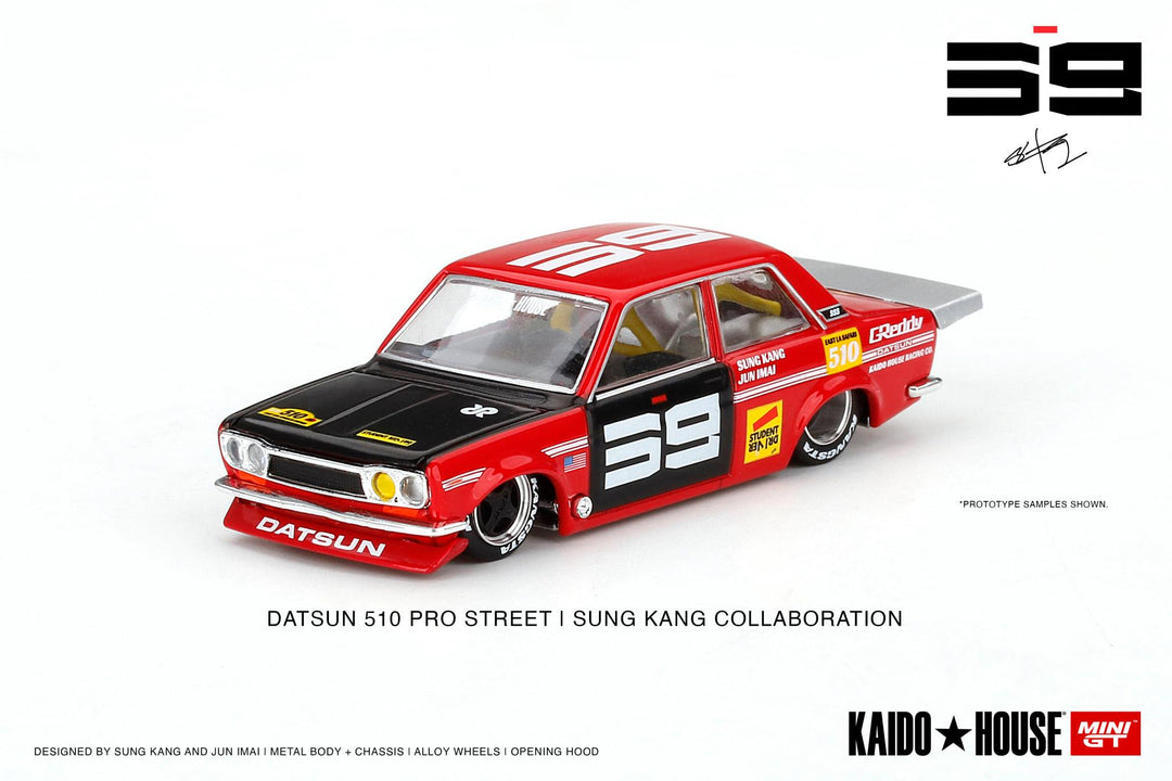 Kaido House x Mini GT 1:64 Datsun 510 Pro Street SK510 Red KHMG003