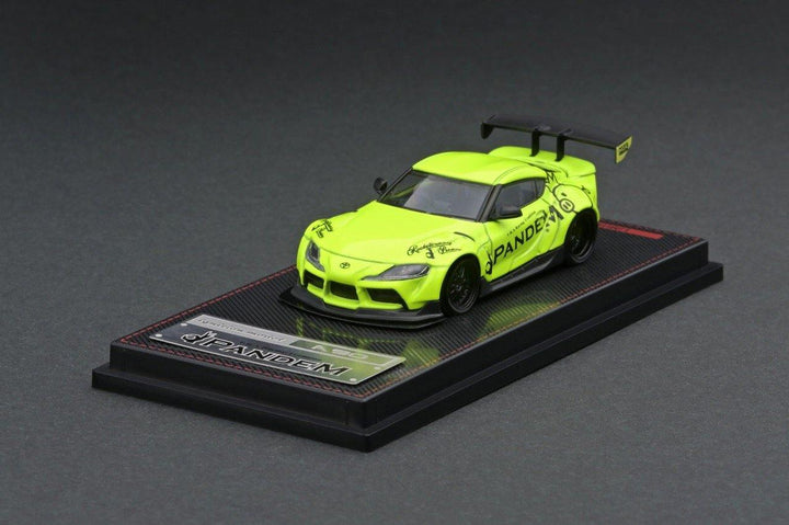Ignition Model 1:64 PANDEM Supra (A90) Yellow Green IG2337 Front