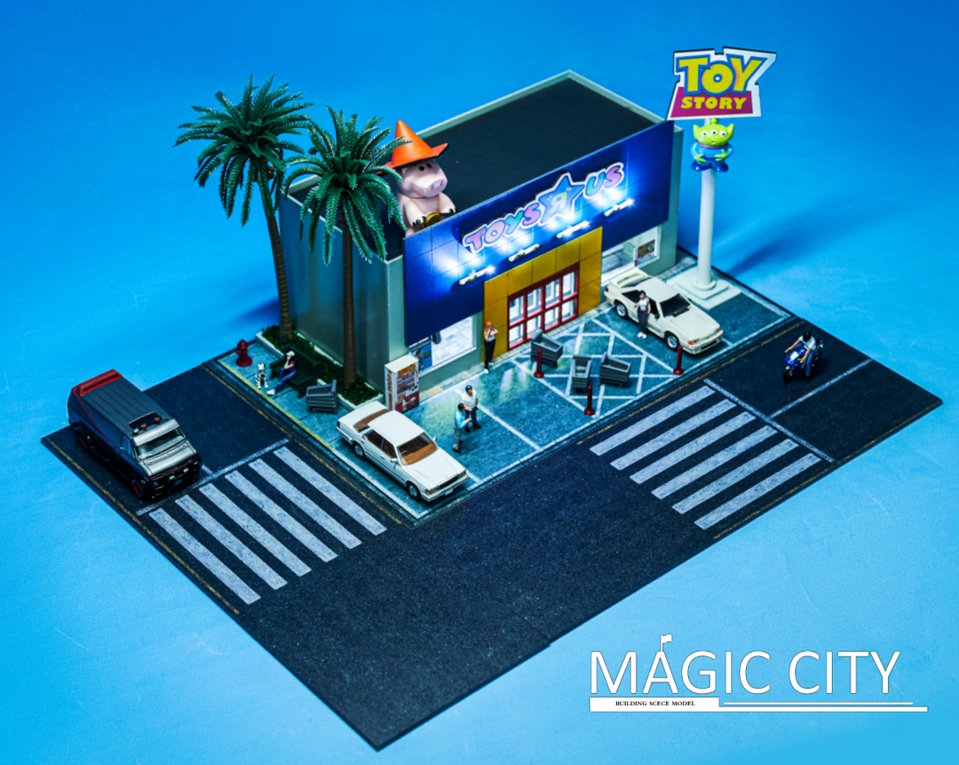 Magic City 1:64 Diorama American Street View - Toy City Supermarket US0008
