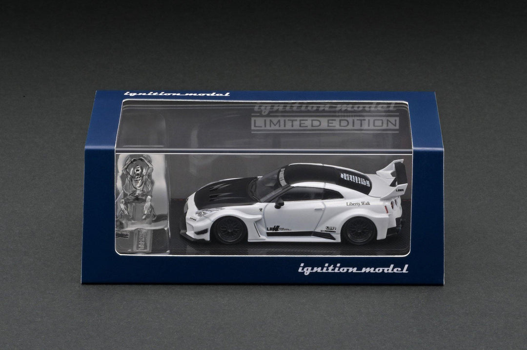 [Preorder] Ignition Model 1:64 LB WORKS GT Nissan 35GTRR White w/figurine - Horizon Diecast