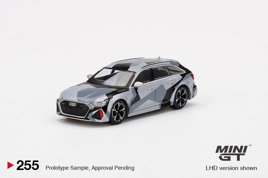Mini GT 1:64 Audi RS 6 Avant Silver Digital Camouflage China Exclusive CLDC Edition MGT00255-L