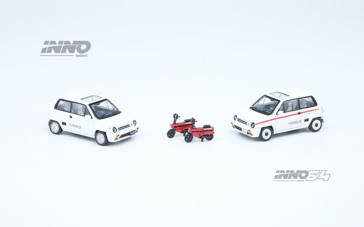 Inno64 1:64 Honda City Turbo II White With Red MOTOCOMPO (2 Variant)