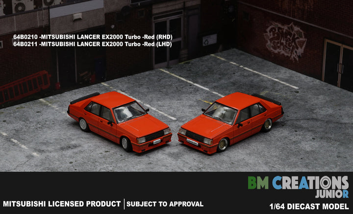 BM Creations 1:64 Mitsubishi Lancer EX2000 Turbo Red 64B0211