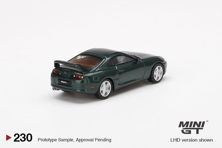 MiniGT 1:64 Toyota Supra Dark Green Pearl Metallic Rear Back