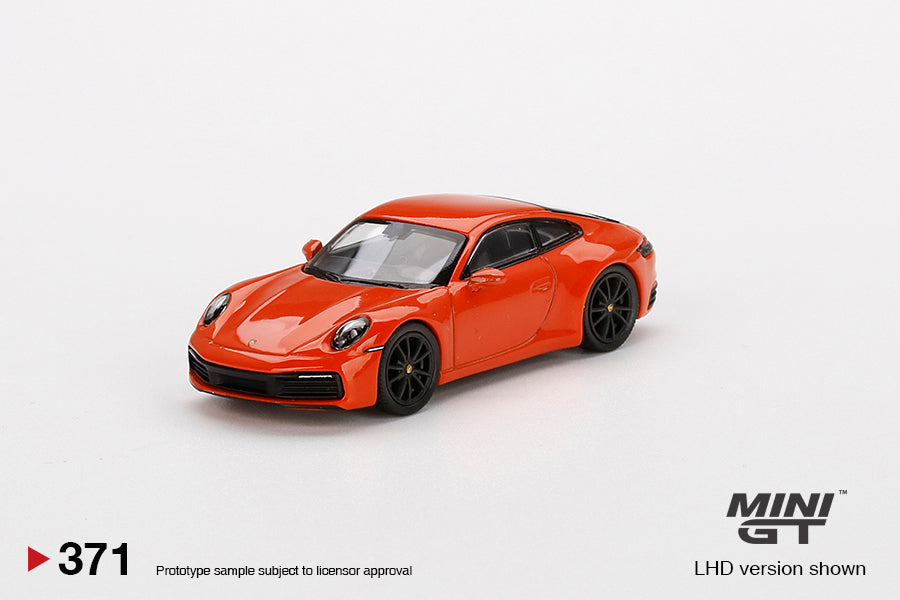 Mini GT 1:64 Porsche 911 (992) Carrera 4S Lava Orange LHD MGT00371-L