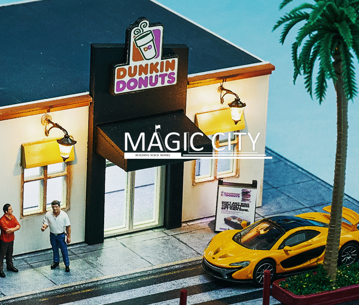 Magic City 1:64 Diorama American Street Scene - Donut Shop