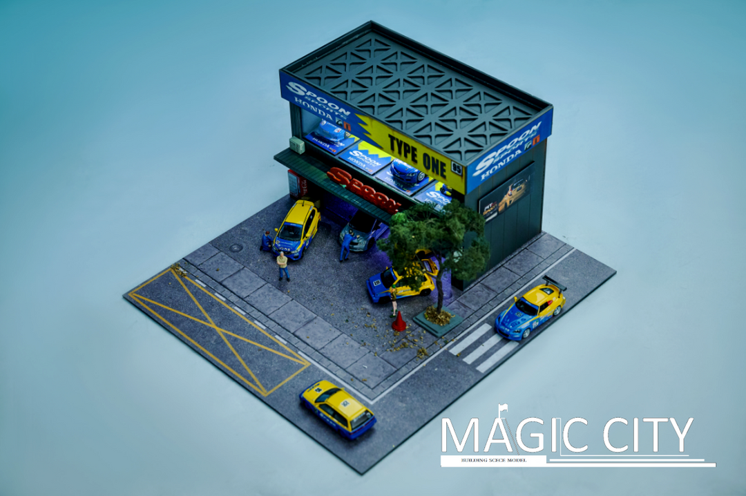 Magic City 1:64 Diorama Spoon Two Storey Showroom 110040 Magic City 1:64 Diorama Spoon Two Storey Showroom 110040
