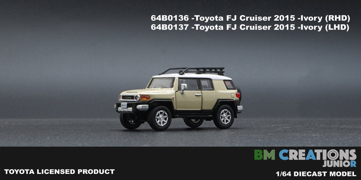 BM Creation 1:64 Toyota 2015 FJ Cruiser Ivory LHD 64B0137