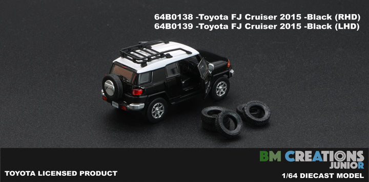 BM Creation 1:64 Toyota 2015 FJ Cruiser Black LHD