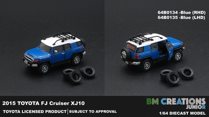 BM Creations 1:64 Toyota 2015 FJ Cruiser XJ10 Blue LHD