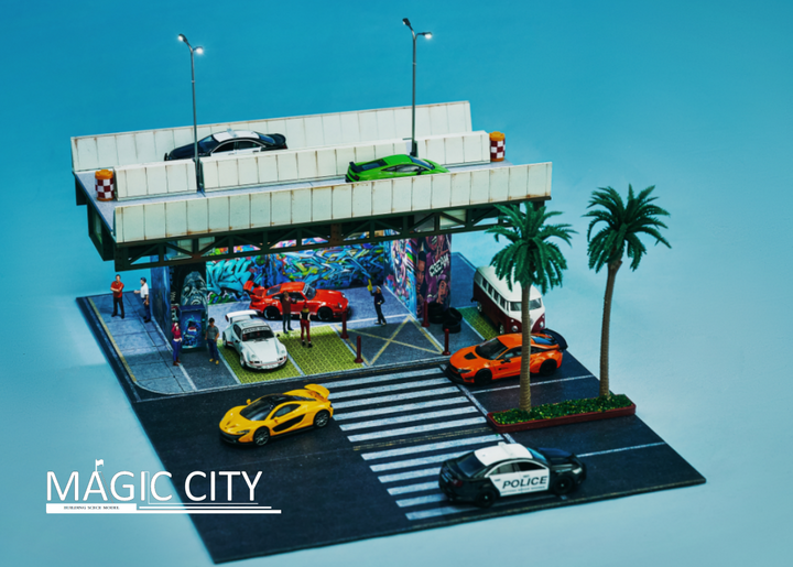 Magic City 1:64 Diorama American Street Scene - American Overpass