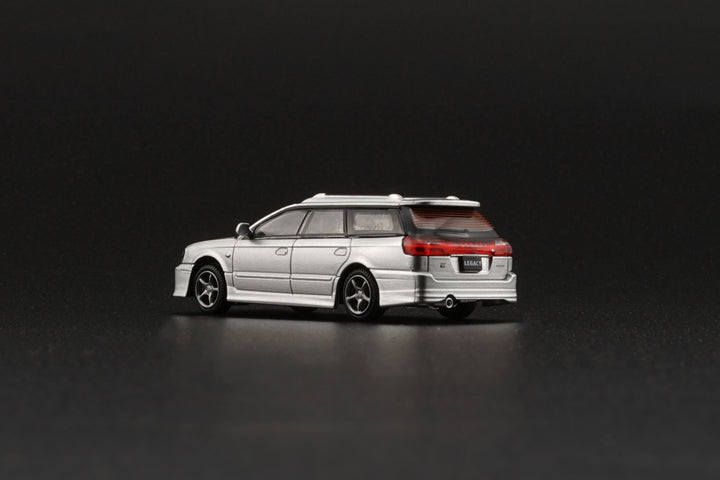BM Creations 1:64 Subaru 2002 Legacy E-tune II Silver LHD