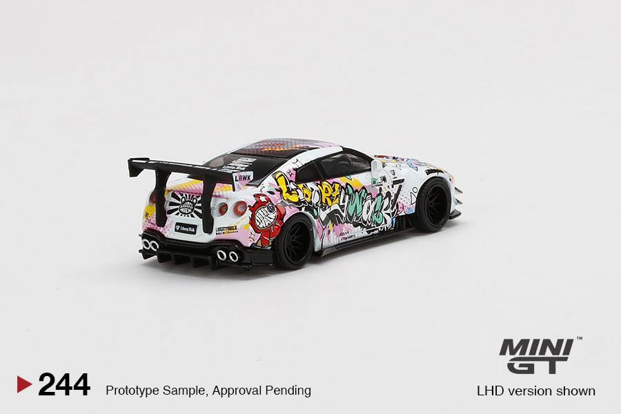 MINI GT 1:64 LB★WORKS Nissan GT-R R35 Type 2 LBWK Kuma Graffiti MGT00244-L Rear