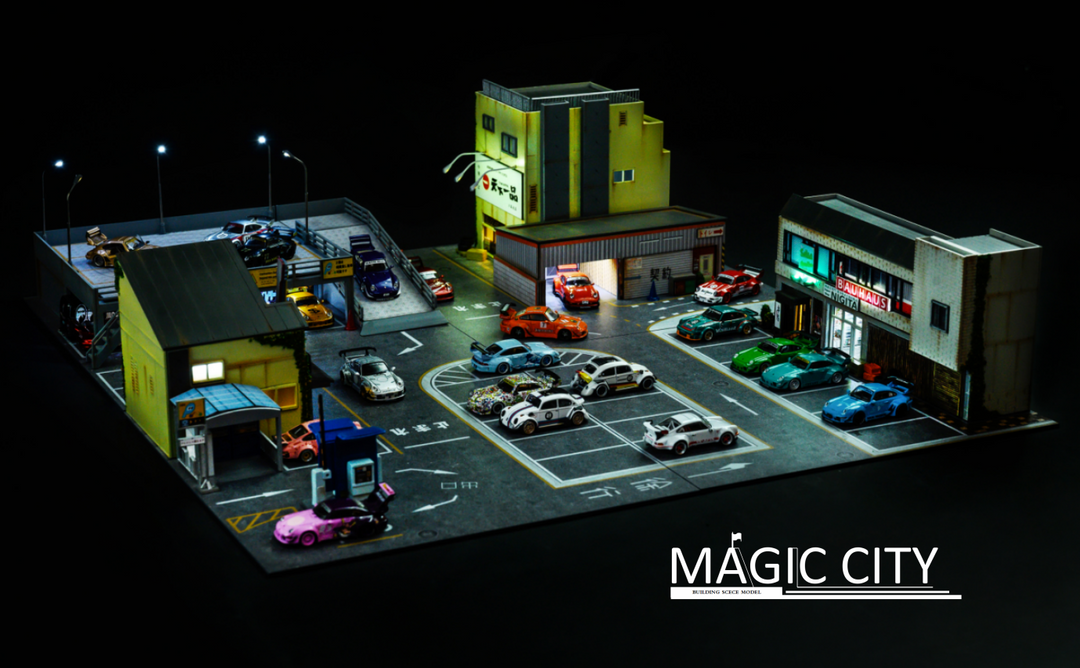 Magic City 1:64 Diorama RWB Roppongi Contract Office + Tenkaippin Ramen Shop