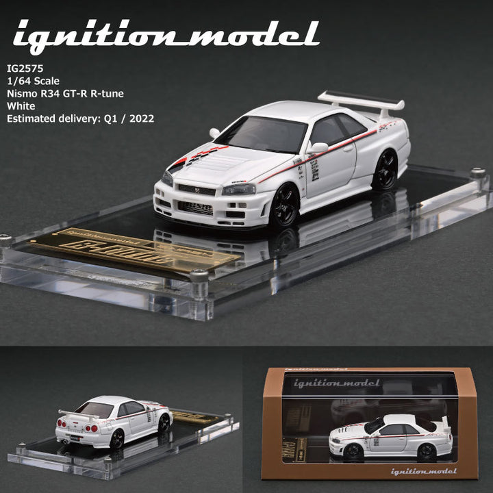 [Backorder] Ignition Model 1:64 Nismo R34 GTR R-tune White