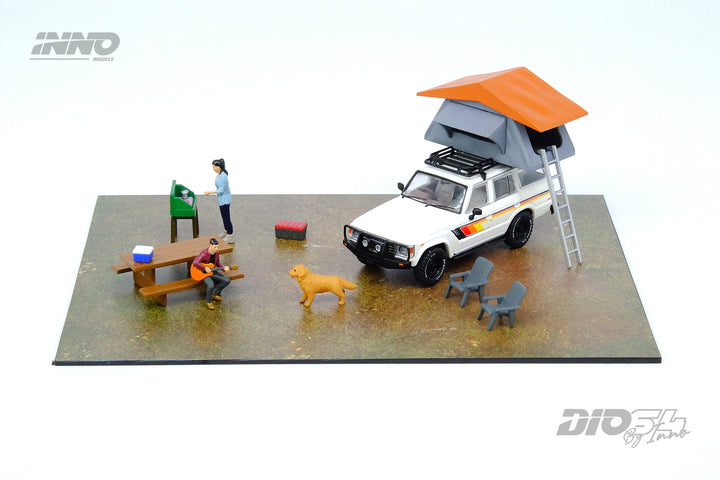 Inno64 1:64 Toyota Land Cruiser FJ60 Car Camping Diorama with Figures