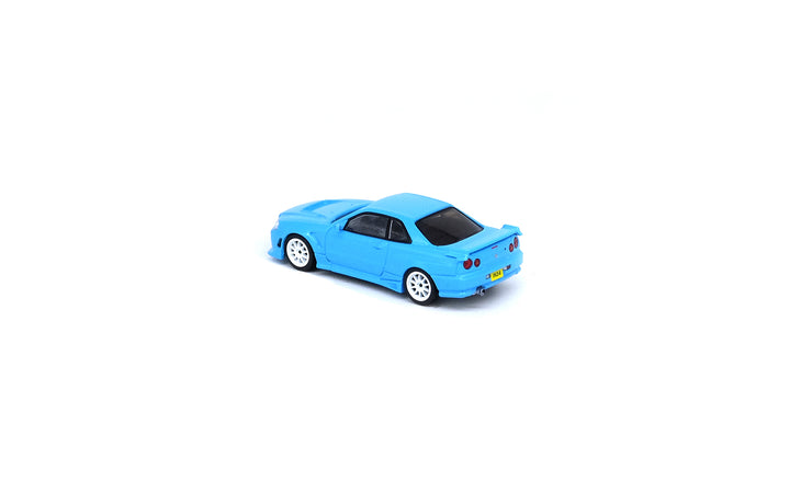 Inno64 1:64 Nissan Skyline R34 Baby Blue IN64-R34-BBBL Rear